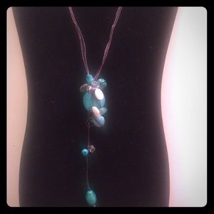 Beautiful turquoise chunky beaded necklace
