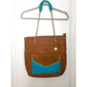 Big Buddha Leather Tote Handbag