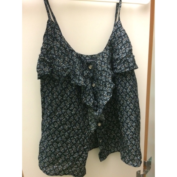 Blue patterned tank