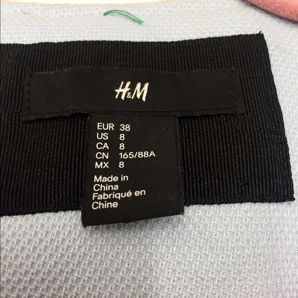 H&M Powder Blue Textured Coat - Picture 3 of 4