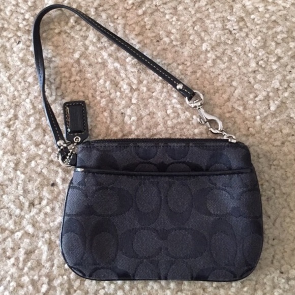 Authentic black Coach wristlet