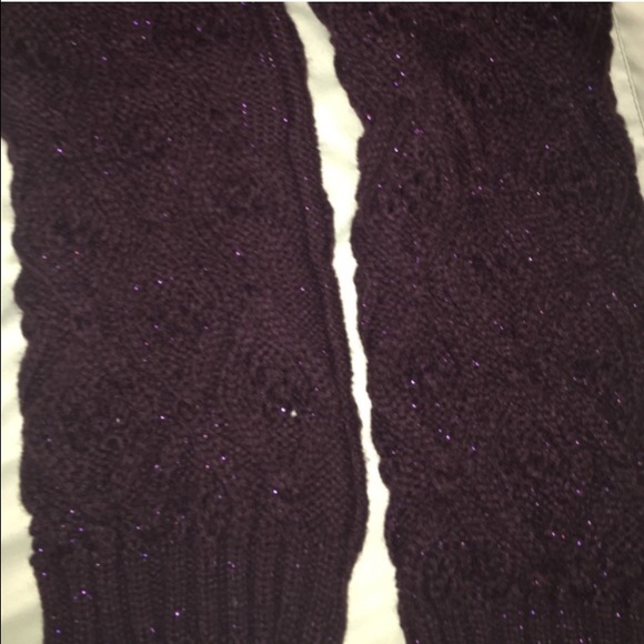 **FINAL PRICE** Dark Purple Leg Warmers - Picture 2 of 4