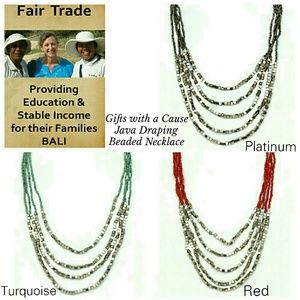 📗GWaC📗 Java Draping Beaded Necklace