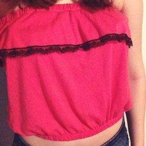 Crop top strapless lacey