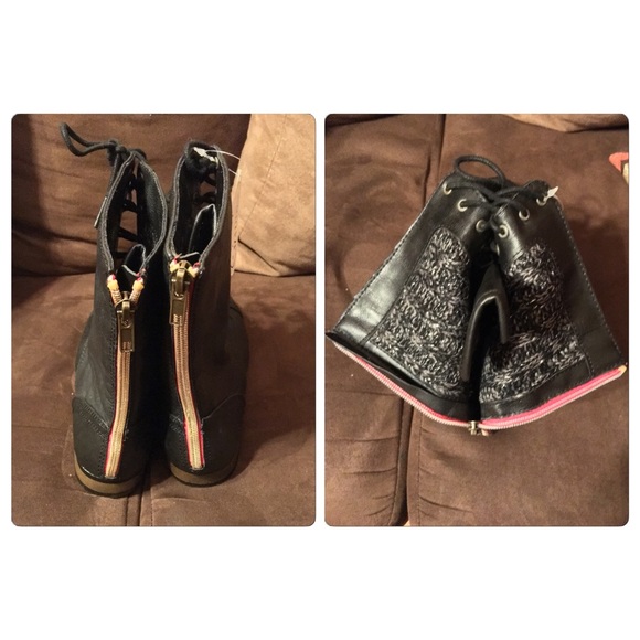 Steve Madden Combat Boots Youth Size 4 - Picture 3 of 4