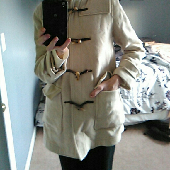 Beige/Tan Pea Coat - Picture 1 of 4
