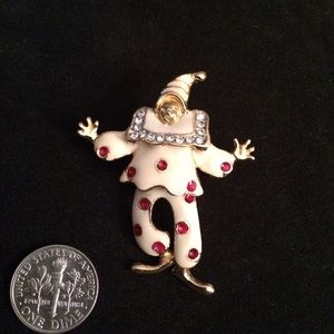 Vintage Clown Brooch