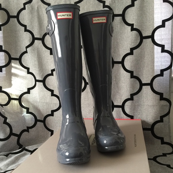 Hunter Boots Original Tall Gloss Graphite