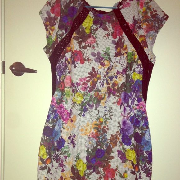 Floral Print Plus-Size Bodycon Dress
