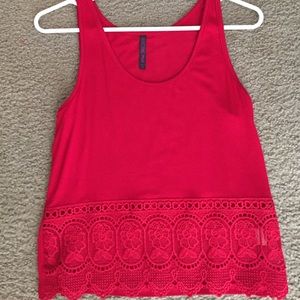 Red crop top