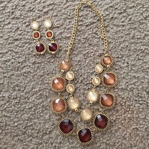 Necklace and earrings
