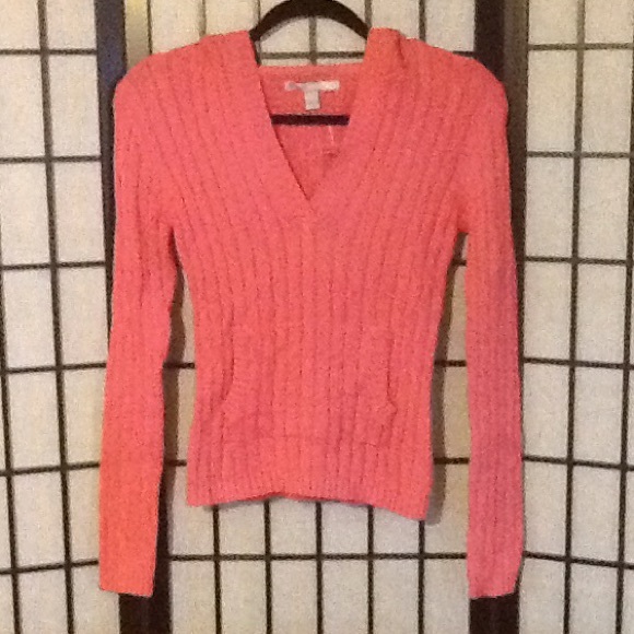 Old Navy Pink Knit Hoodie Sweater