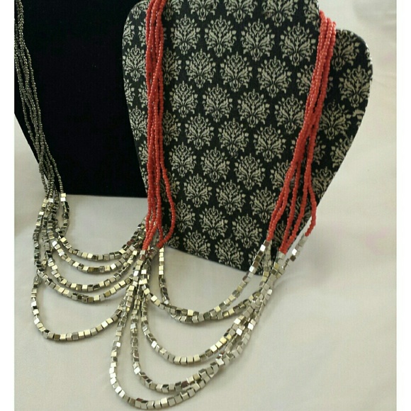 📗GWaC Java Draping Beaded Necklace - Red - Picture 3 of 4