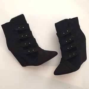 JustFab black booties