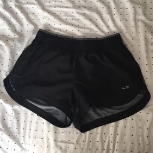 Black and gray athletic shorts