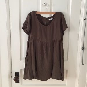 Olive Green Babydoll Dress