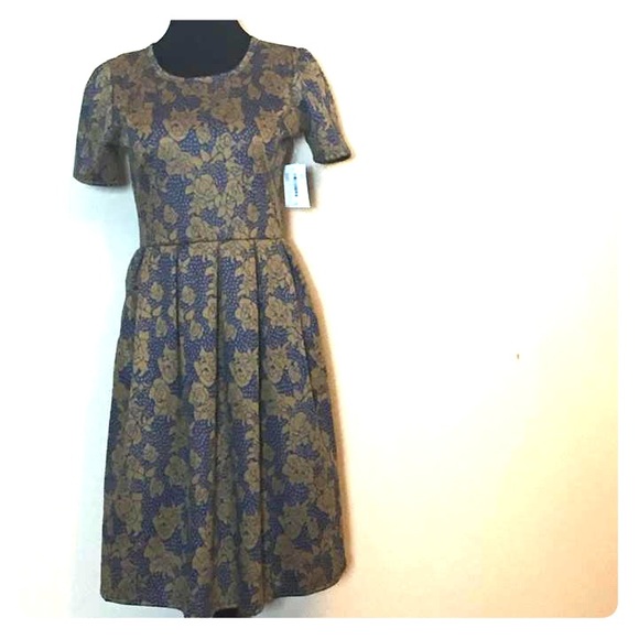 Gorgeous Blue and Gold Amelia Dress