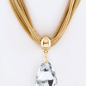 Jumbo Crystal Necklace & Earrings Set