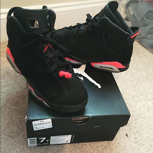 Black Infrared 6s Size 7y