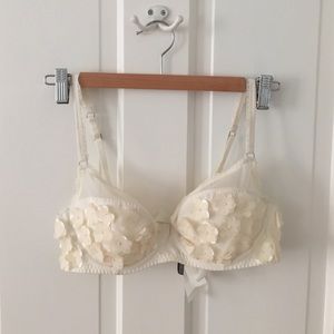 white Lace floral bra / bralette