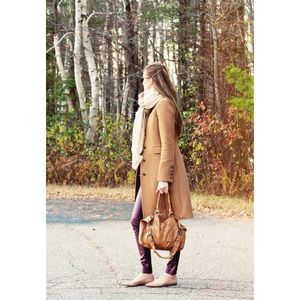 J Crew lady day coat in dark camel