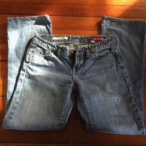 Express X2 low rise bootcut jeans