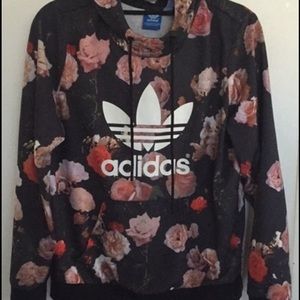 Floral adidas hoodie