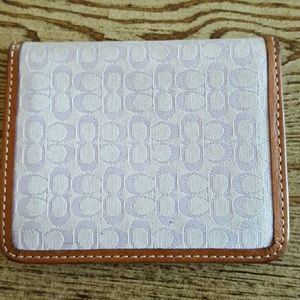 Coach light pink ID wallet