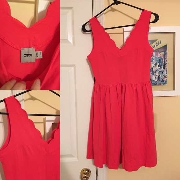 ASOS scalloped hem skater dress