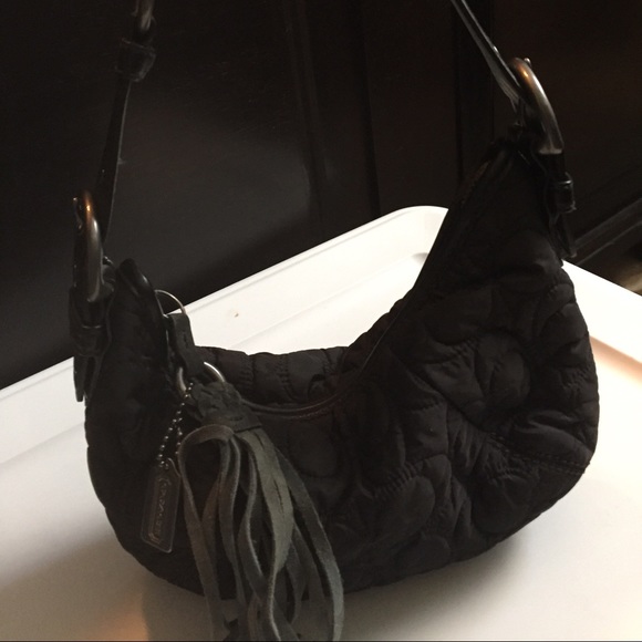 Black Quilted Coach Purse