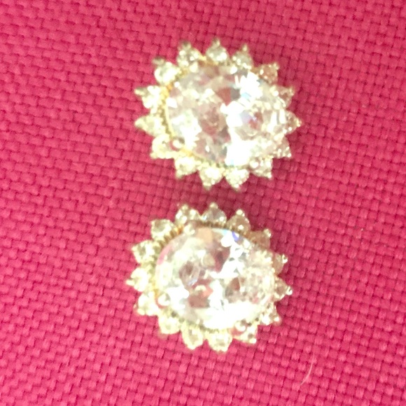 CZ earrings 4ct halo