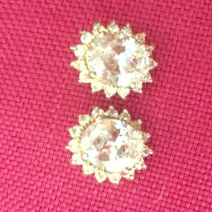 CZ earrings 4ct halo