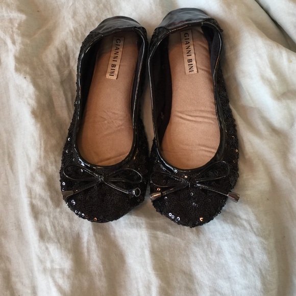 Black Sparkly Gianni Bini Ballet Flats