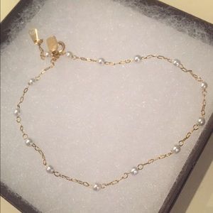 REAL gold and pearl bracelet.