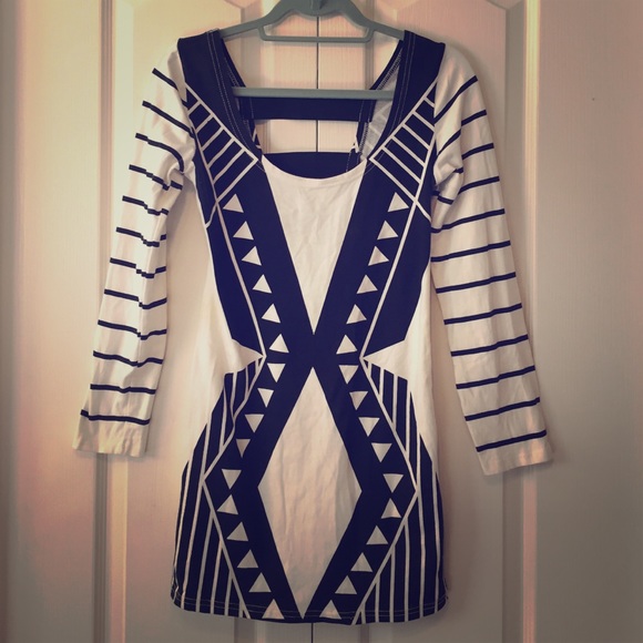 REVERSE black & white bodycon dress