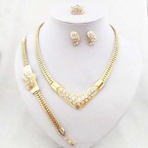 24K Gold Plated Luxury Bridal Set Brand New