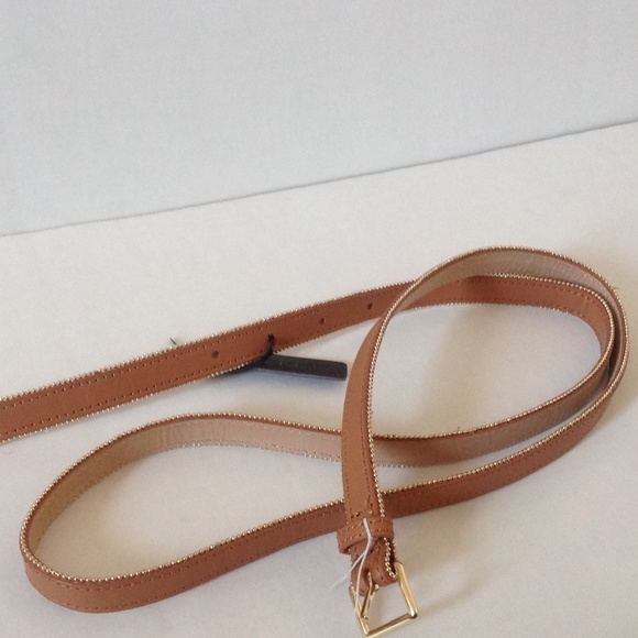 J Crew tan and gold belt. - Picture 4 of 4