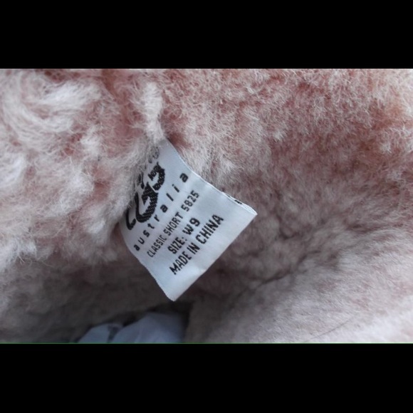 UGG Australia Classic Short Pink Sheepskin Boots - Picture 3 of 4