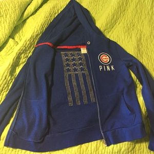 PINK Chicaco Cubs zip up hoodie