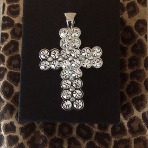 Rhinestone cross pendant