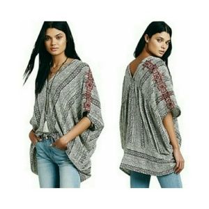 Free people printed poncho/tunic