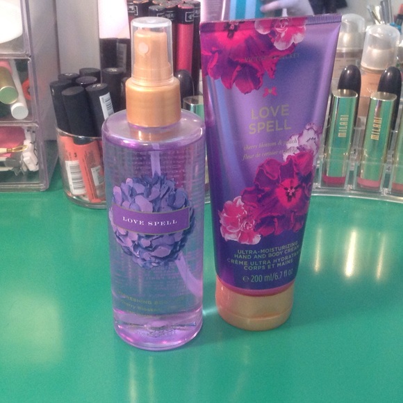 New love spell body spray and lotion