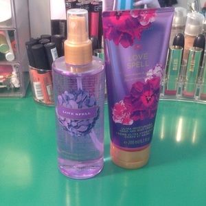 New love spell body spray and lotion