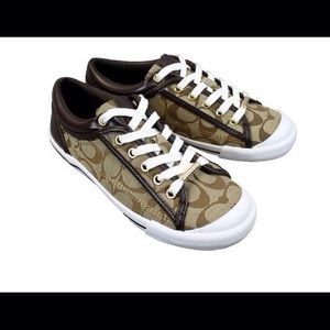 New Coach Francesca Khaki and Chestnut Sz 7