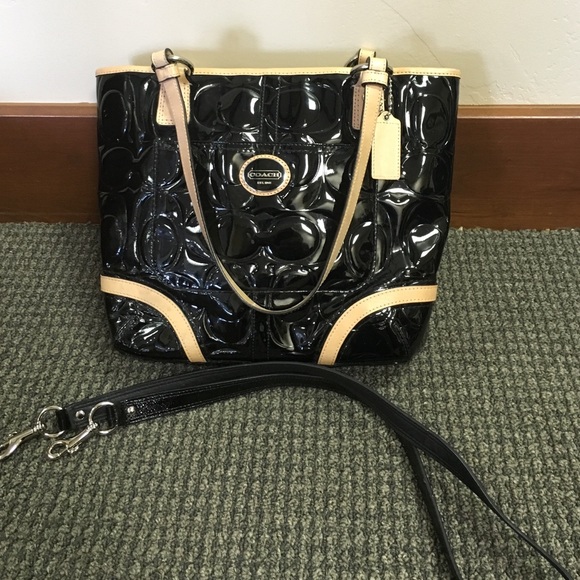 Coach Peyton embossed patent leather bag