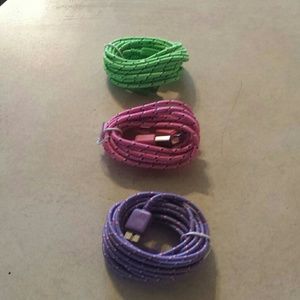 10 ft Braided charging cords  3 pack