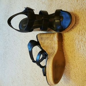 Black Wedge sandals only worn 2x