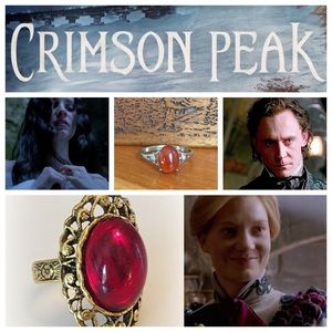 CRIMSON PEAK INSPIRED RING (GENUINE Red Jade)