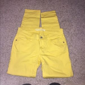 Old navy yellow skinny jeans