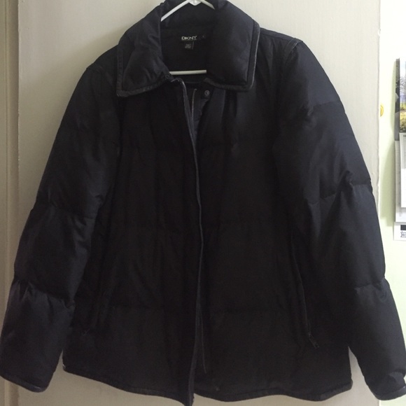 DKNY black puffer jacket